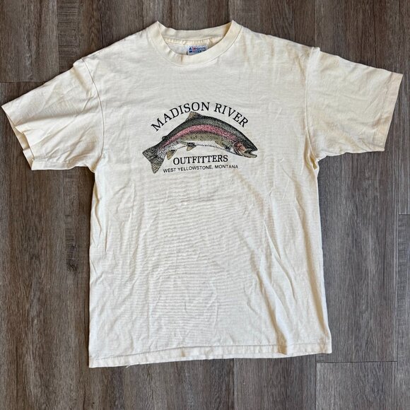 Vintage Yellowstone Montana Pike T-Shirt - size Large single stitch - Picture 1 of 4